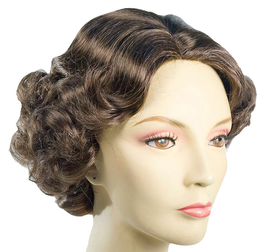 Stylish Fluff Discount Straw Blonde Wig for Flapper Costume Parties and Vintage Themed Events