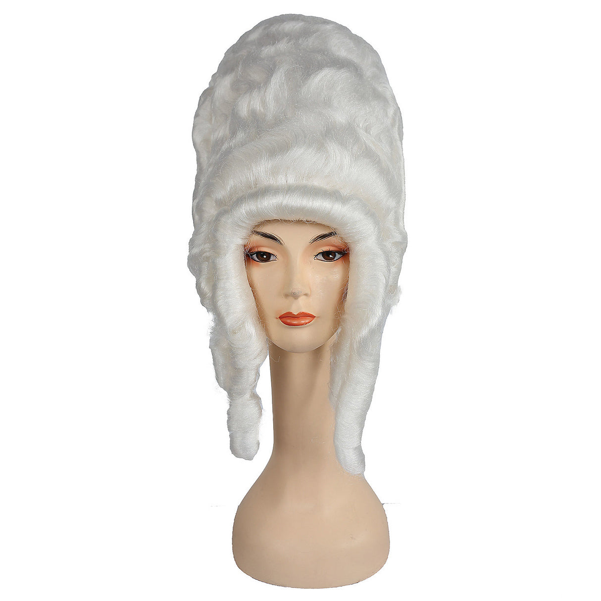 Elegant Madame De Pomp Regal White Wig for Historical Costume Events and Themed Dress Up
