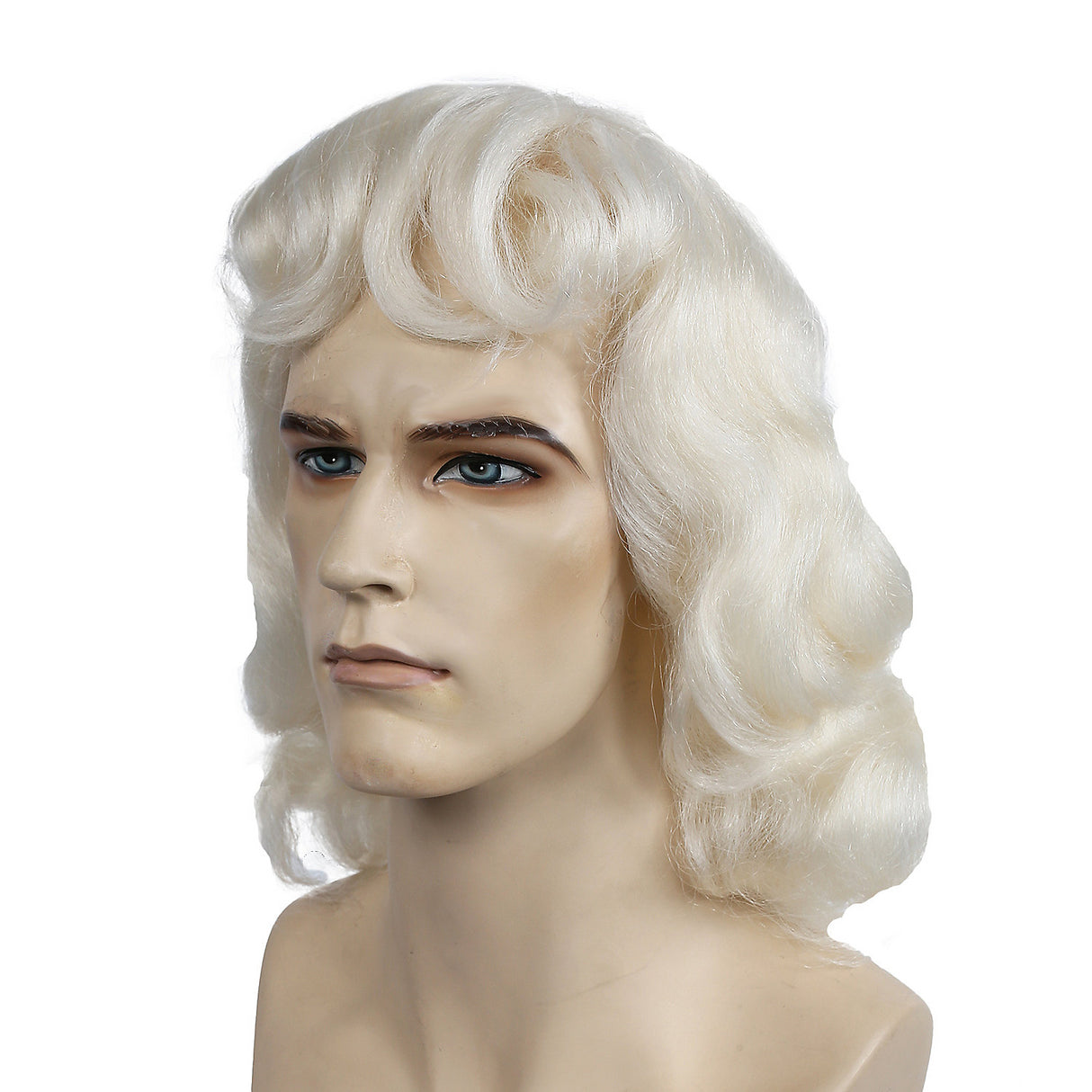 Premium Santa Wig 004 White Yak Fiber for Holiday Celebrations and Costume Events