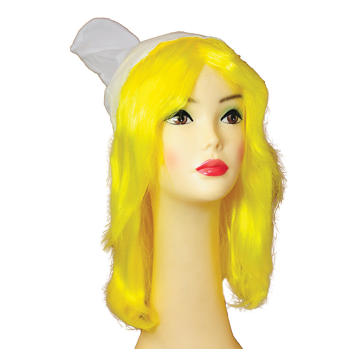 Wearable Smuff Girl Yellow Wig for Adult Anime Costume Parties and Fun Dress-Up Events