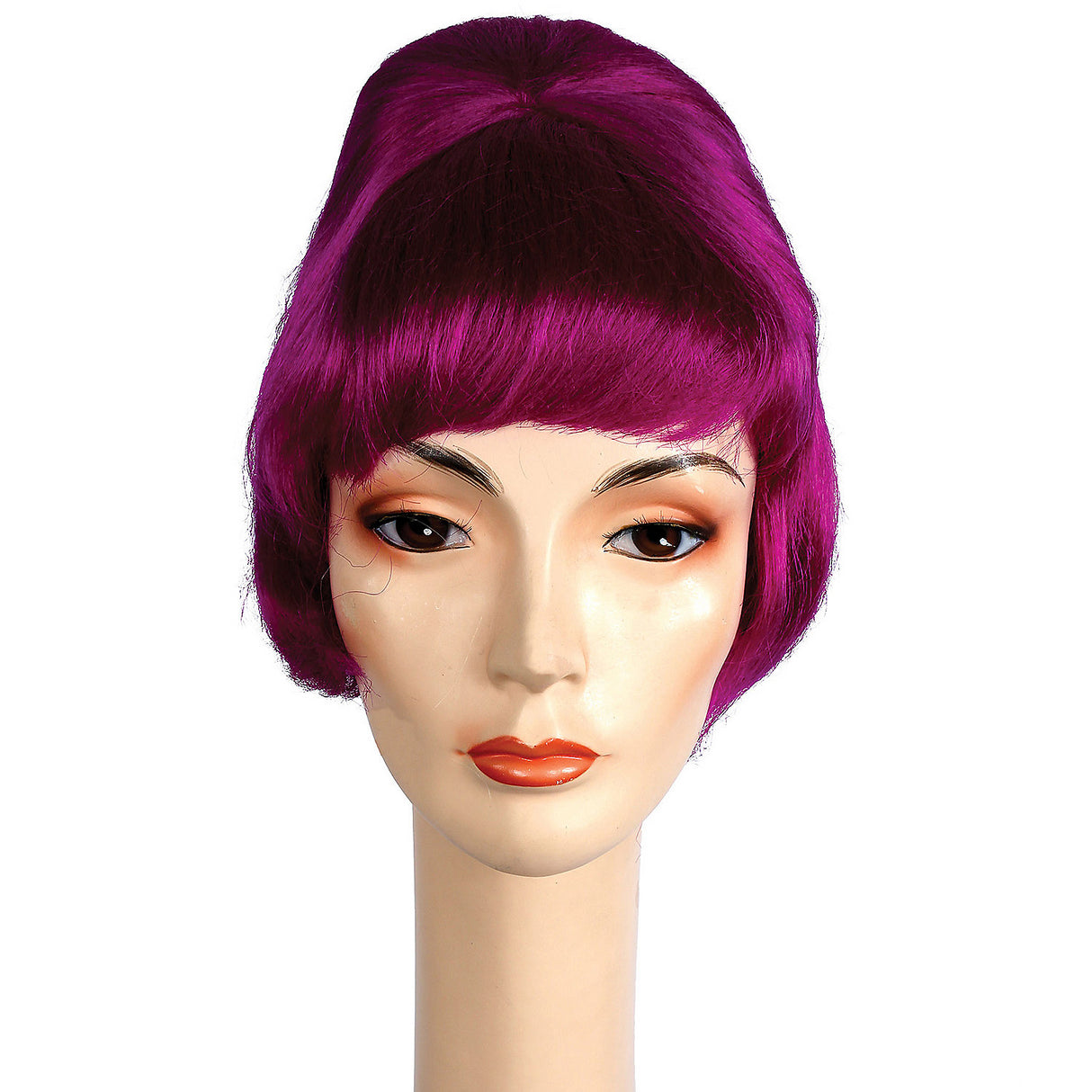 Vintage Spitcurl Bright Purple Wig for 1950s Themed Parties and Costume Events