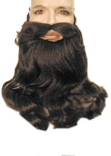 BEARD MUSTACHE DELUXE LT BROWN