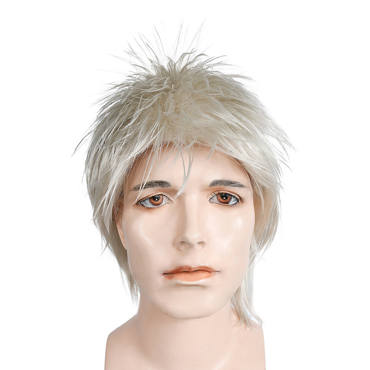 Stylish Rod White Wig for Themed Parties Halloween Costume and DIY Character Creations