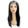 Vampira Black With White Streak Costume Wig for Halloween Parties Themed Events and Character Cosplay