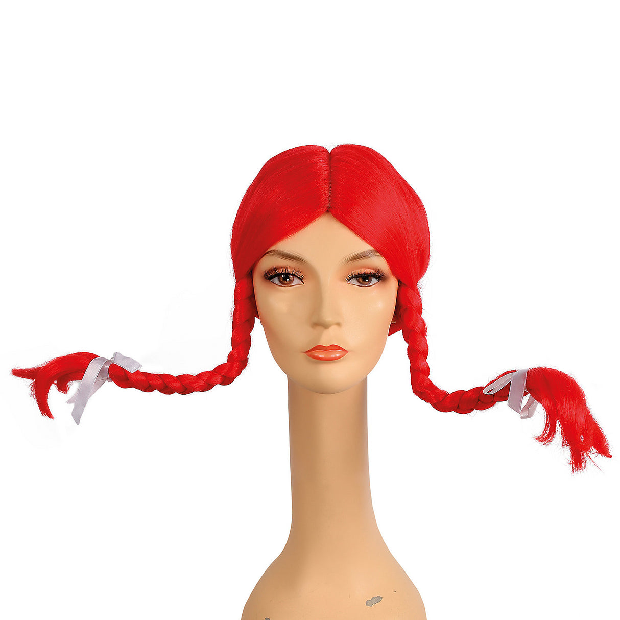 Pippi Deluxe Red Costume Wig for Halloween Parties Dress Up Events and Fun Costume Themes