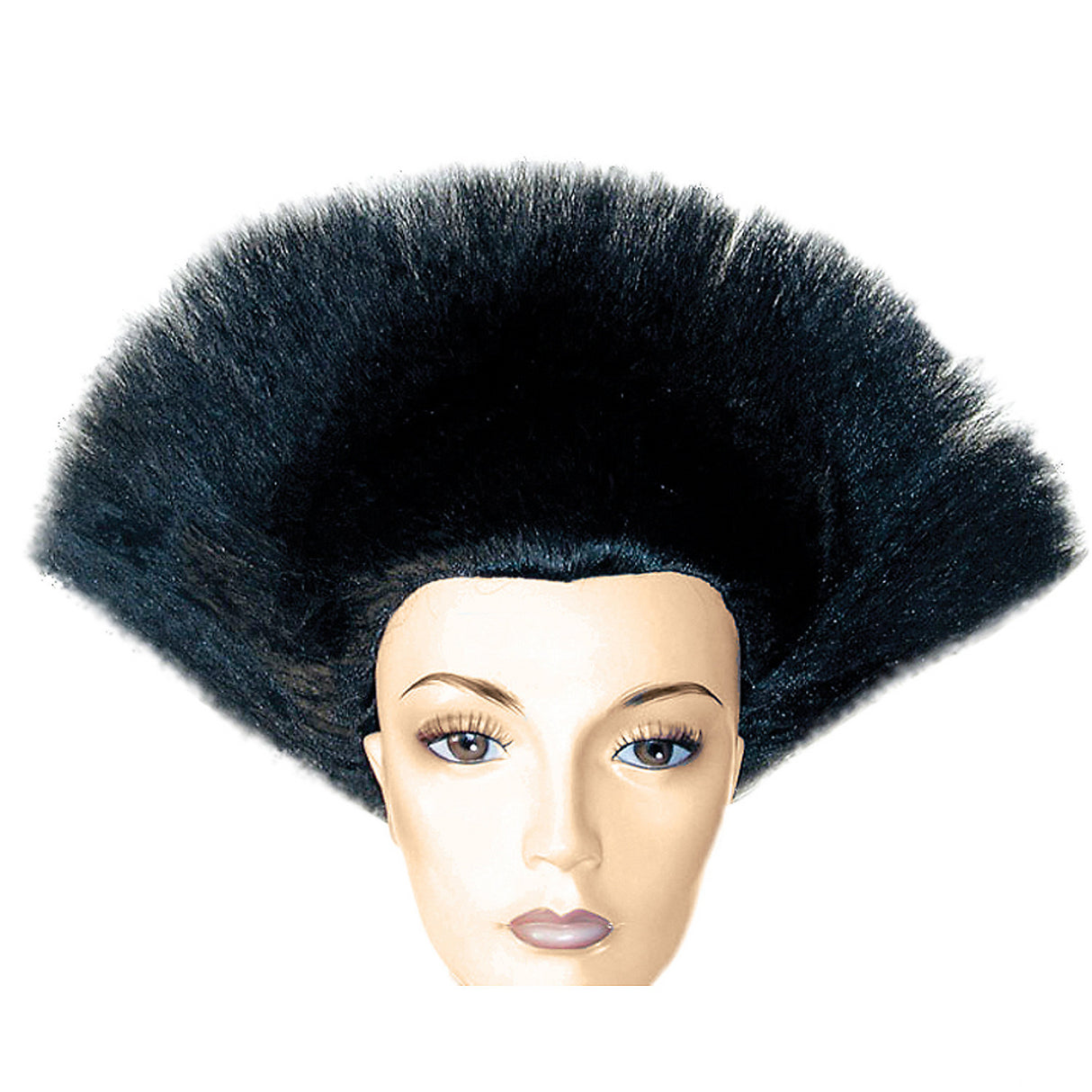 Premium Fan Wig Black for Costume Parties Halloween Events and Theatrical Performances