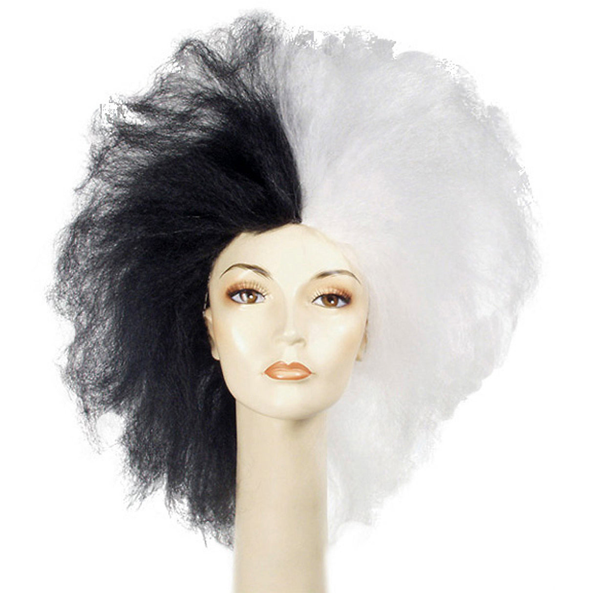 Affordable Kruell Black and White Wig for Themed Parties Halloween Costume Events