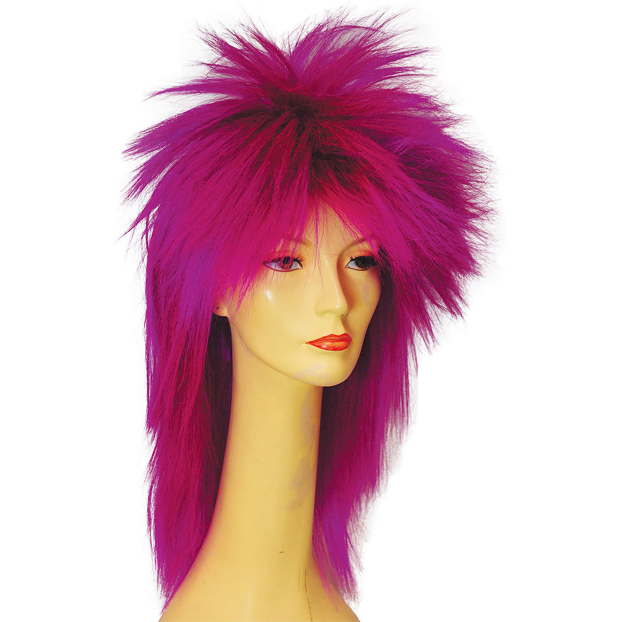 Vibrant Punk Fright Magenta KKDAF5 Wig for 1950s Themed Events and Costume Parties