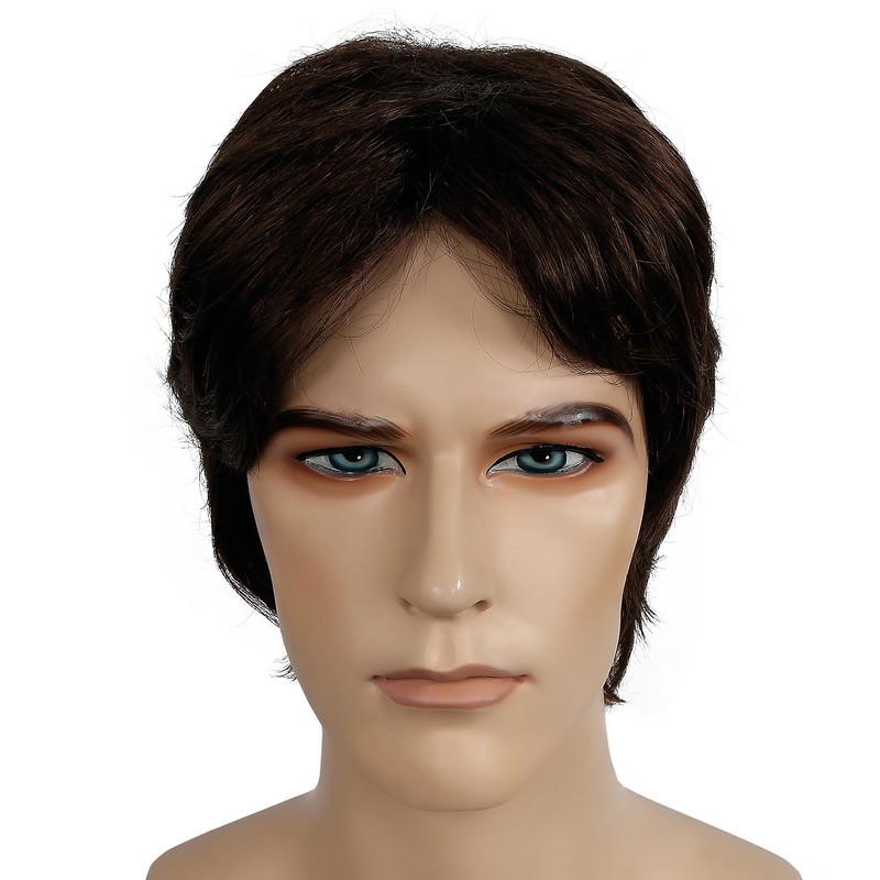 Men's Light Chestnut Brown Wig for Halloween Parties Costume Events and Creative Styling