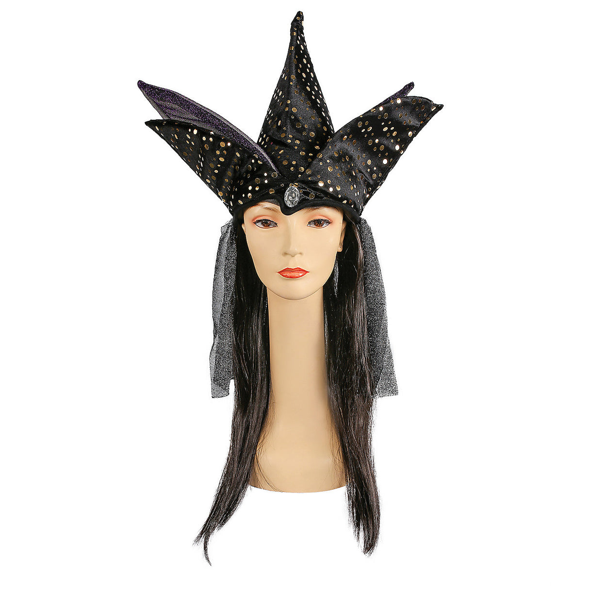 Deluxe Witch Headdress for Halloween Parties Costume Events and Themed Celebrations