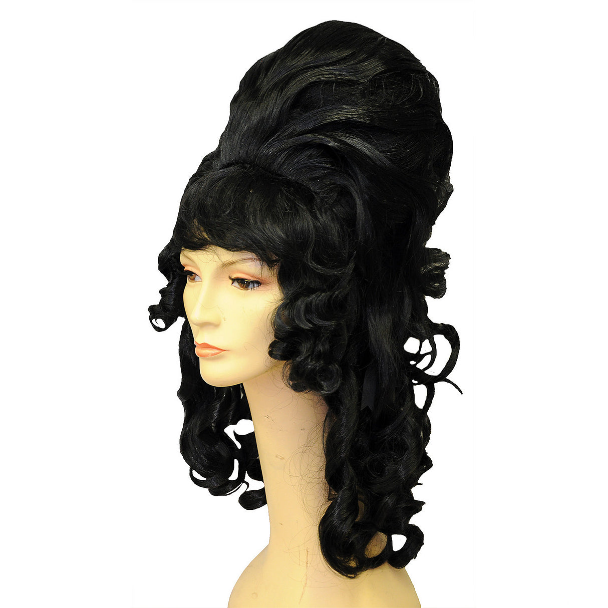 Stylish Vamp 60S Black Beehive Wig for Halloween Parties TV Events and Retro Costume Themes