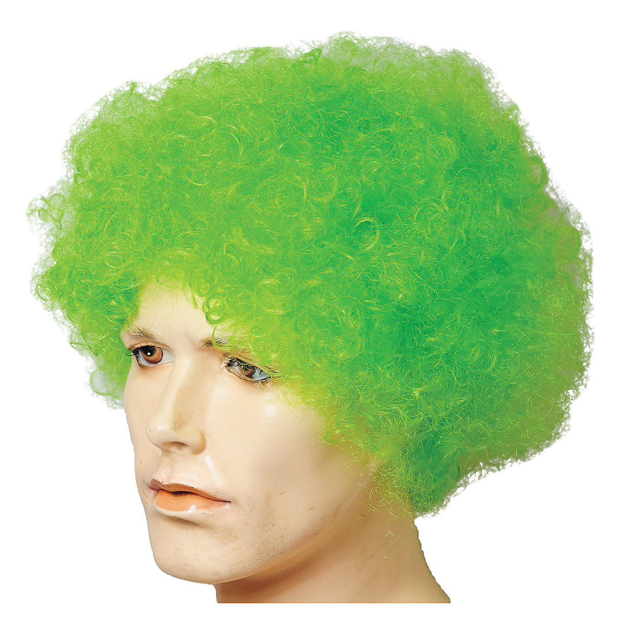 Bright Green Afro Wig for Halloween Parties Costume Events and Creative Styling
