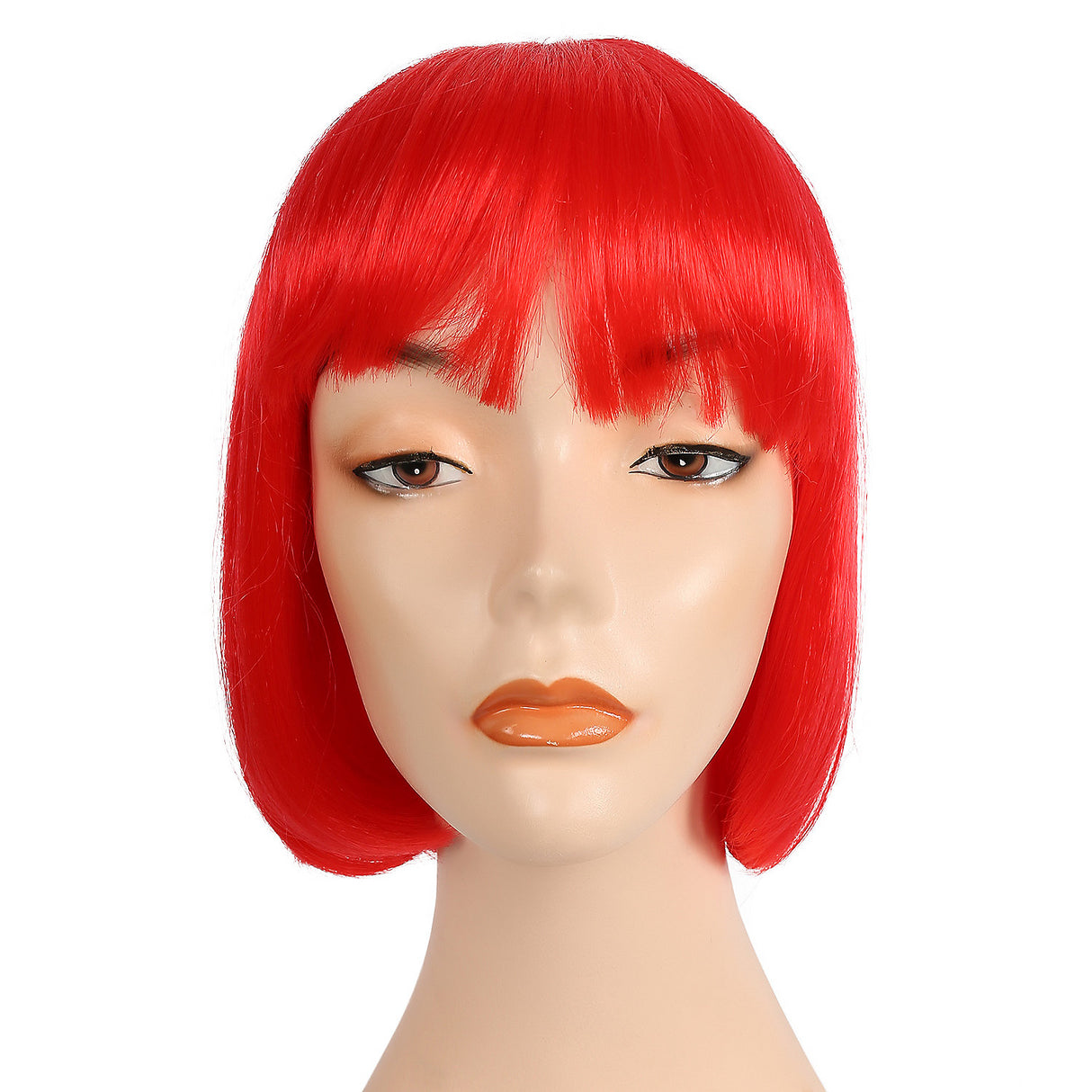 Fabulous China Doll Barg Clown Red Wig for Theatrical Performances and Costume Parties