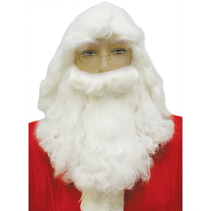 Economy Santa Set Wig and Beard for Holiday Parties and Festive Celebrations