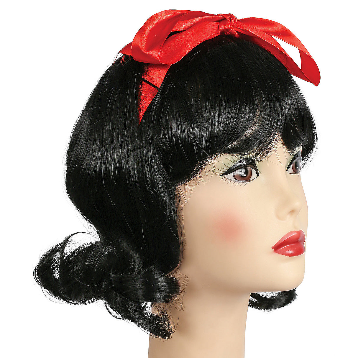 Authentic Snow White Black Wig for Halloween Costumes and Themed Parties