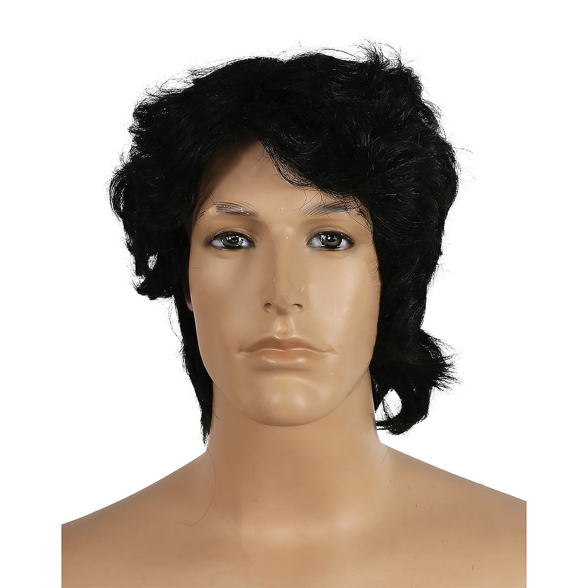 Wild Shaggy S Black Wig for Disco Parties Halloween Events and Bold Hairstyles