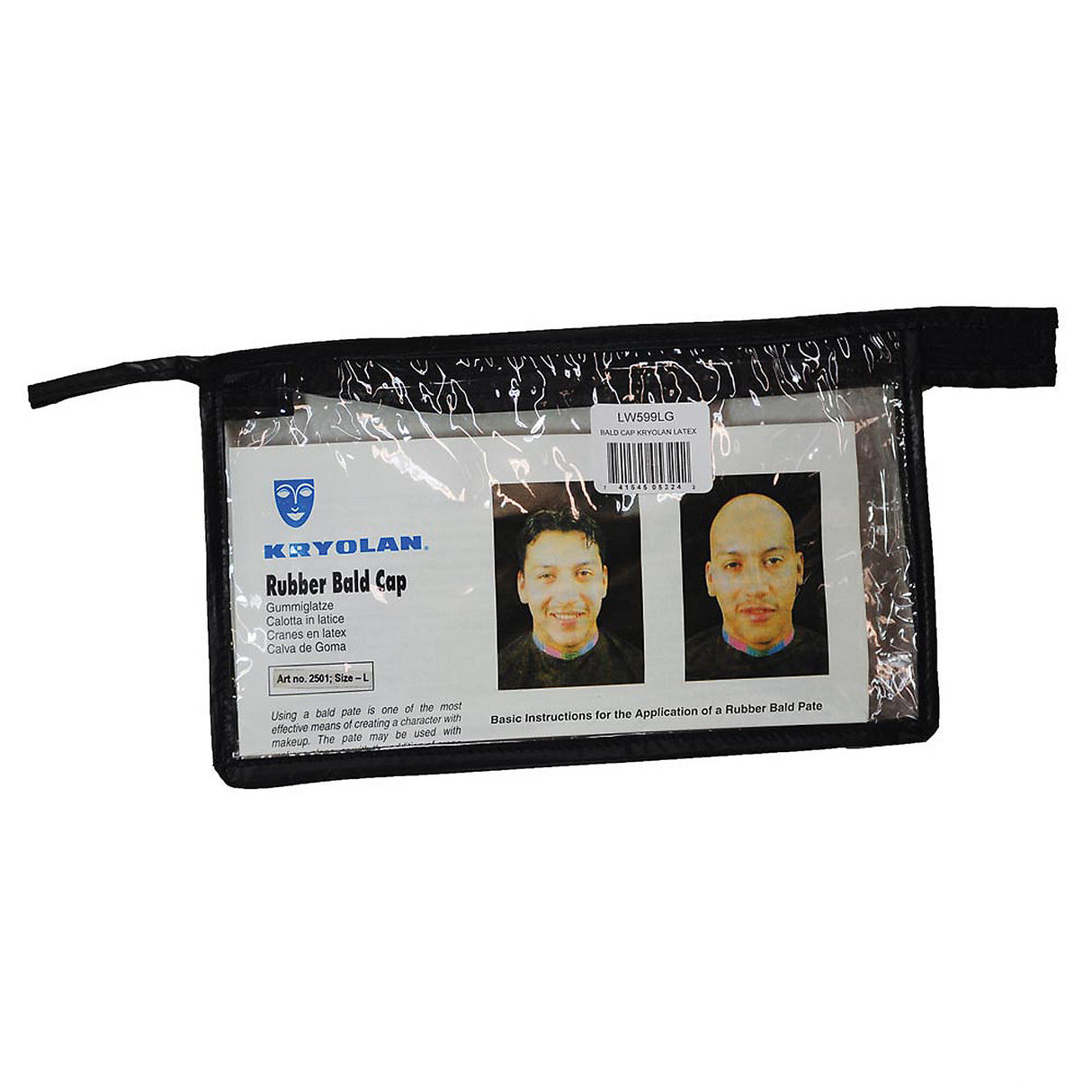 Premium Kryolan Latex Bald Cap for Halloween Costume Theatrical Effects and Special Events