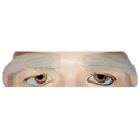 Synthetic White Eyebrows for Men - Old Man Costume Accessory product image showing the design and