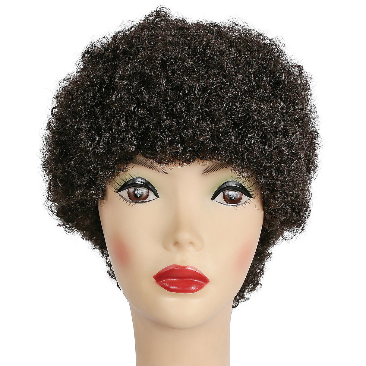 Versatile Afro Short Medium Brown Wig for Costume Parties and Creative Hair Styling