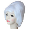 Stylish Spitcurl Beehive White Wig for Costume Parties and Theatrical Performances