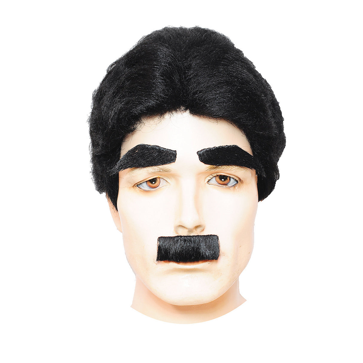 Groucho Set Black Wig Mustache and Eyebrows for Costume Parties Halloween and Fun Events