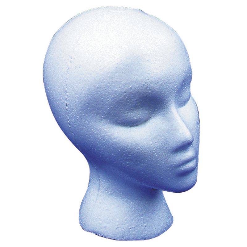 Bulk Pack of 12 Styrofoam Head Forms for Halloween Displays and Wig Storage Solutions