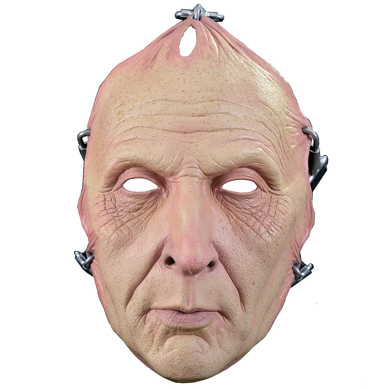 Terrifying Jigsaw Flesh Mask for Halloween Events and Horror Costume Parties