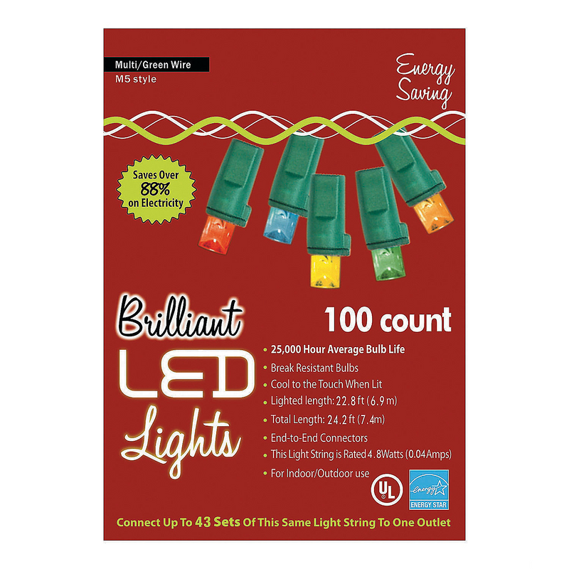 Multicolor LED Holiday Lights for Christmas Tree Home Decor and Winter Celebrations