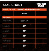 Menacing Captain Spaulding Adult Costume for Halloween Parties and Scary Themed Events