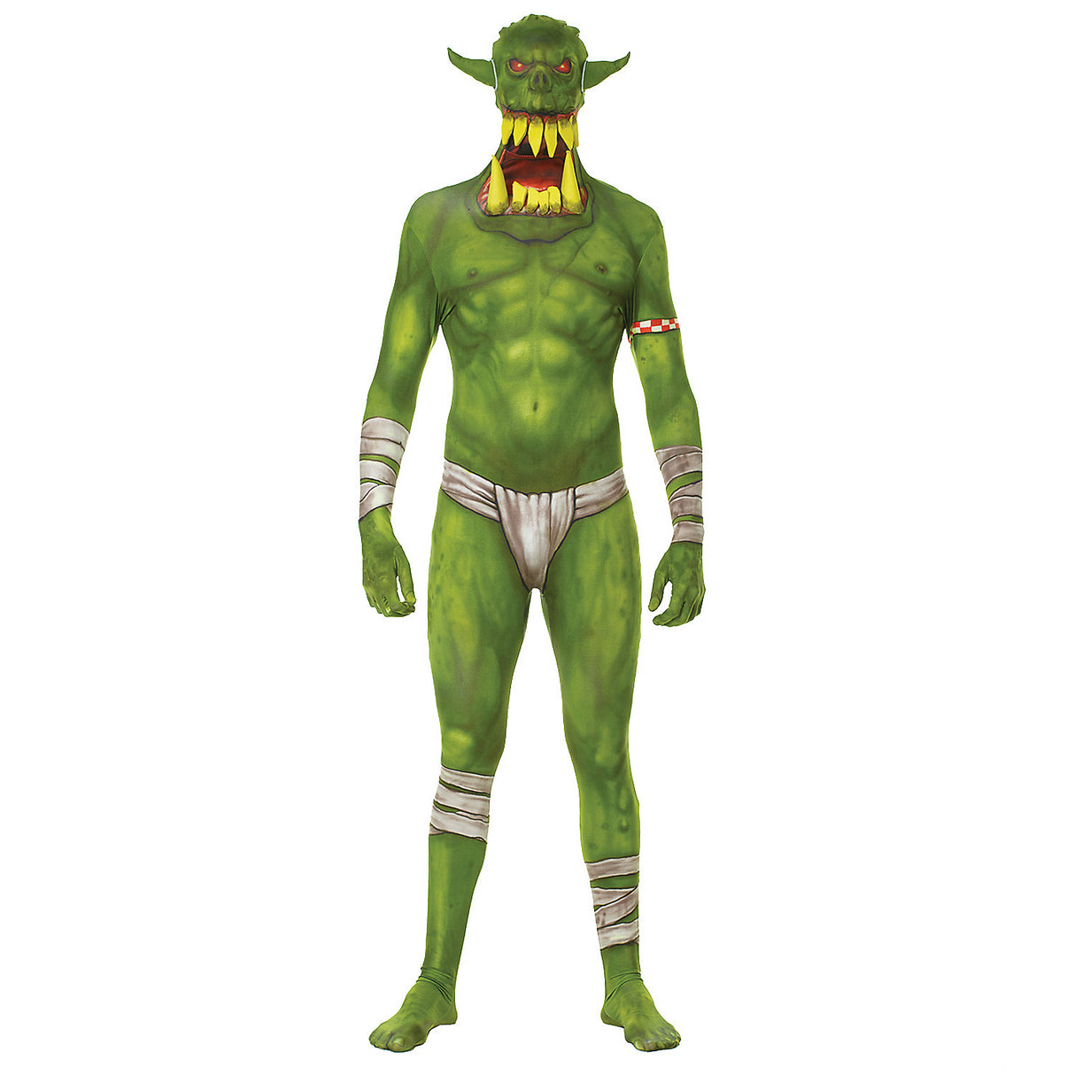 Men's Green Orc Morphsuit for Halloween Costume Parties and Monster Themed Events