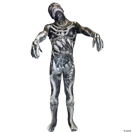 Gruesome Boy's Skull N Bones Morphsuit Costume for Halloween Fun and Spooky Dress-Up Adventures