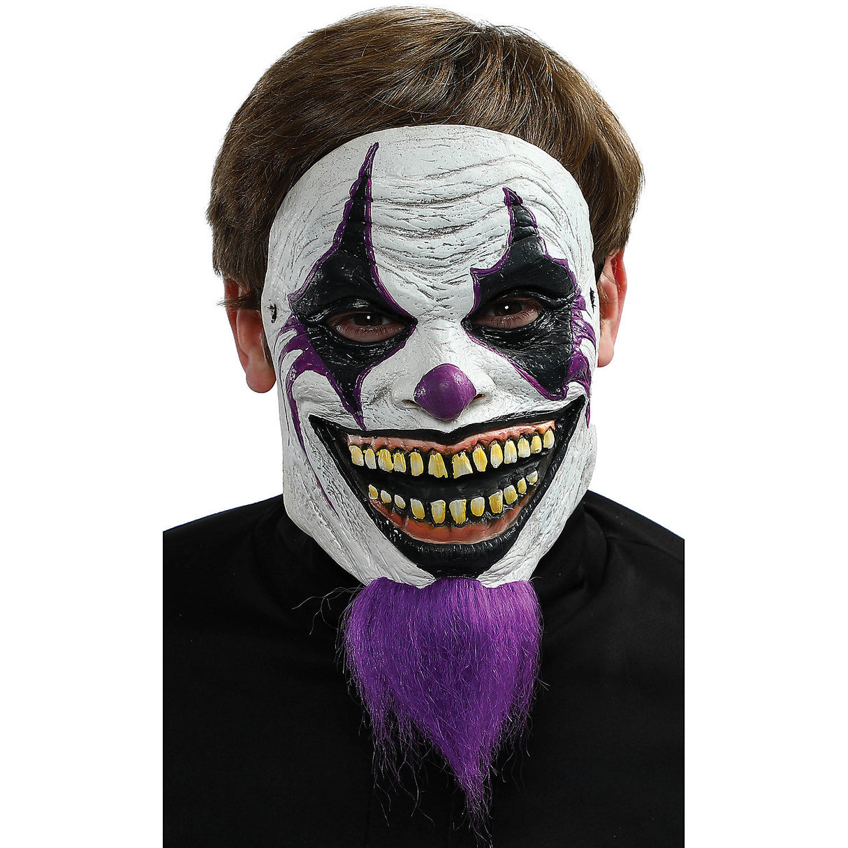 Adult Bearded Clown Mask for Spooky Halloween Parties and Costume Events