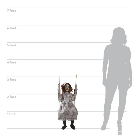 Animated Swinging Decrepit Doll