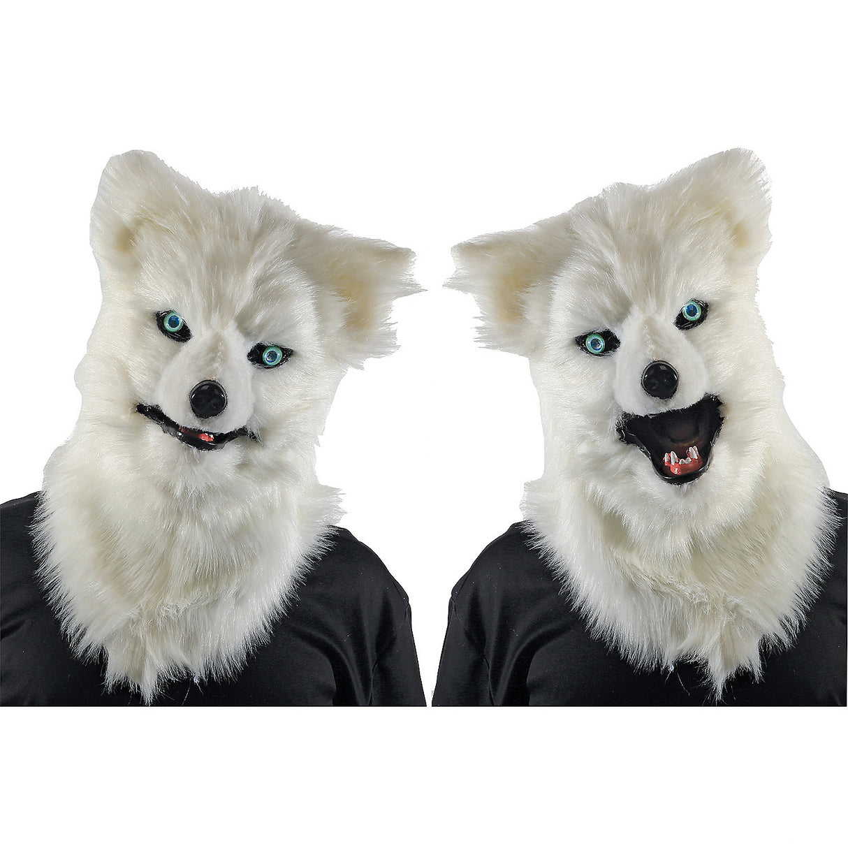 Animated White Wolf Mask for Halloween Parties Themed Events and Costume Gatherings