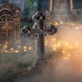 Realistic Celtic Cross Tombstone for Halloween Graveyard Decorations Outdoor Spooky Themes