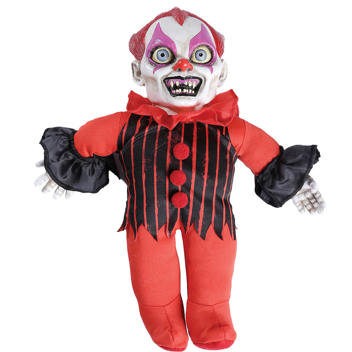 Creepy Haunted Clown Doll Prop for Halloween Decorations and Scary Displays