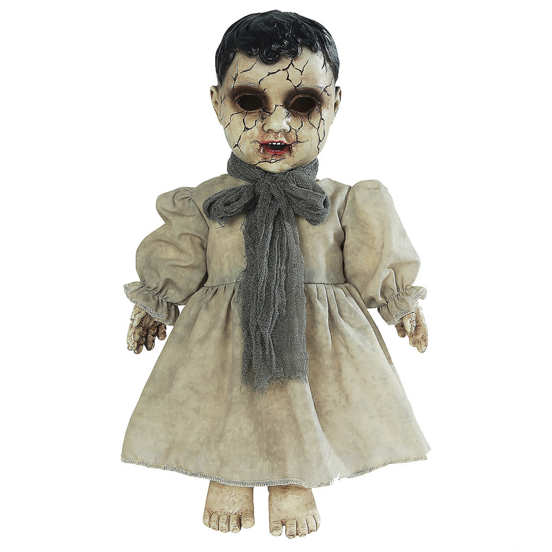 Forgotten Doll Halloween prop with sound and light-up eyes