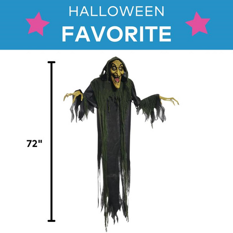 Animated Hanging Witch
