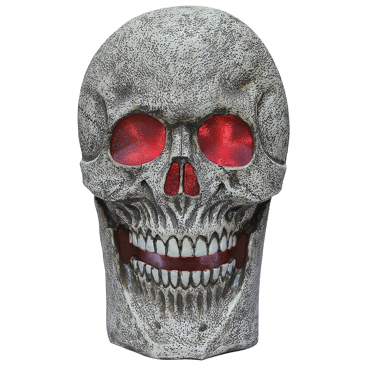Aged Oversized Skull With Light and Sound for Halloween Decorations and Spooky Parties