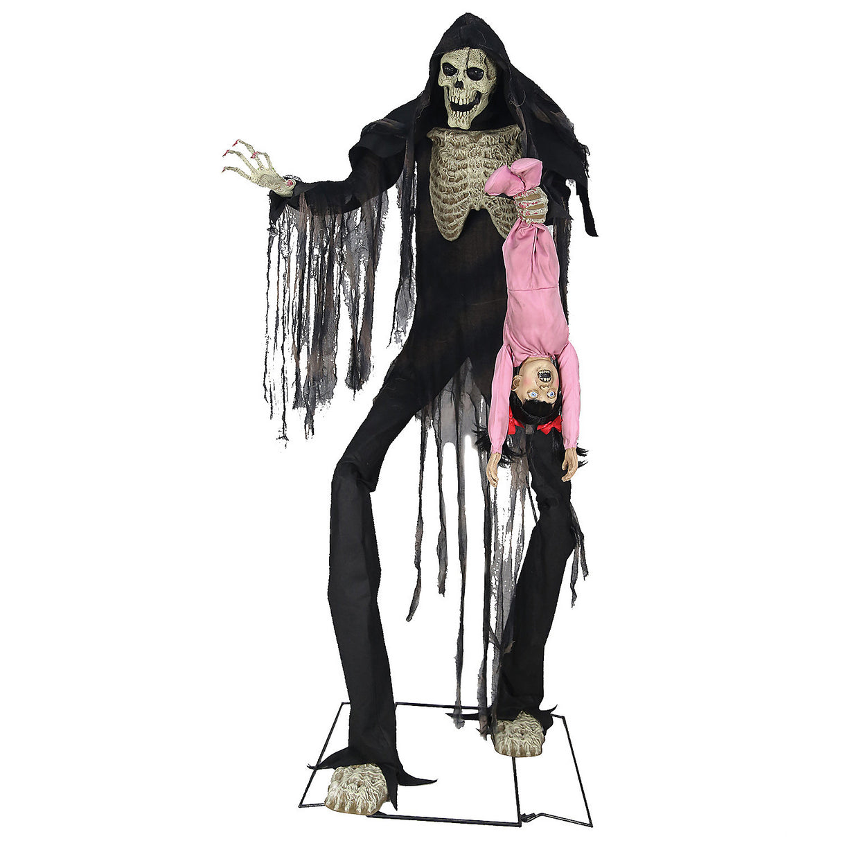 Animated Towering Boogey Man Halloween Prop for Spooky Decorations and Scary Displays