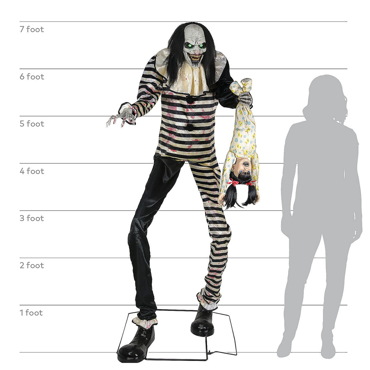 Terrifying Sweet Dreams 7ft Animated Prop for Halloween Decorations and Spooky Events