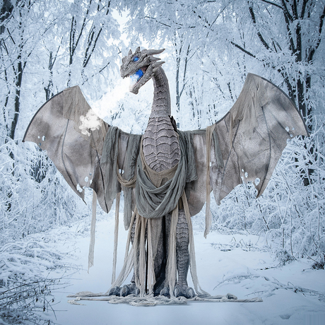Winter Dragon Animated 7Ft