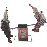 Eerie See Saw Clowns Animated Prop for Halloween Decoration Haunted Attractions and Spooky Parties