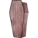 Coffin With Lid Wooden Brown