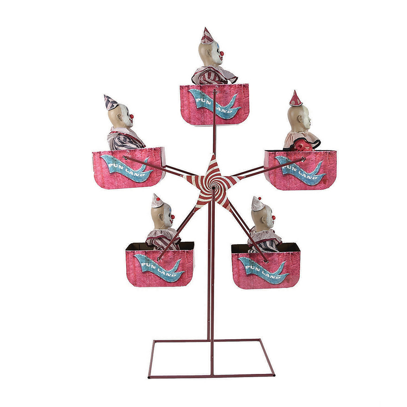 Creepy Ferris Wheel Animated Prop for Halloween Parties Carnival Events and Haunted House Decorations