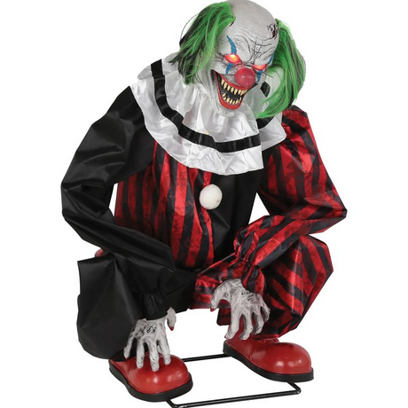 CROUCHING CLOWN RED ANIMATED