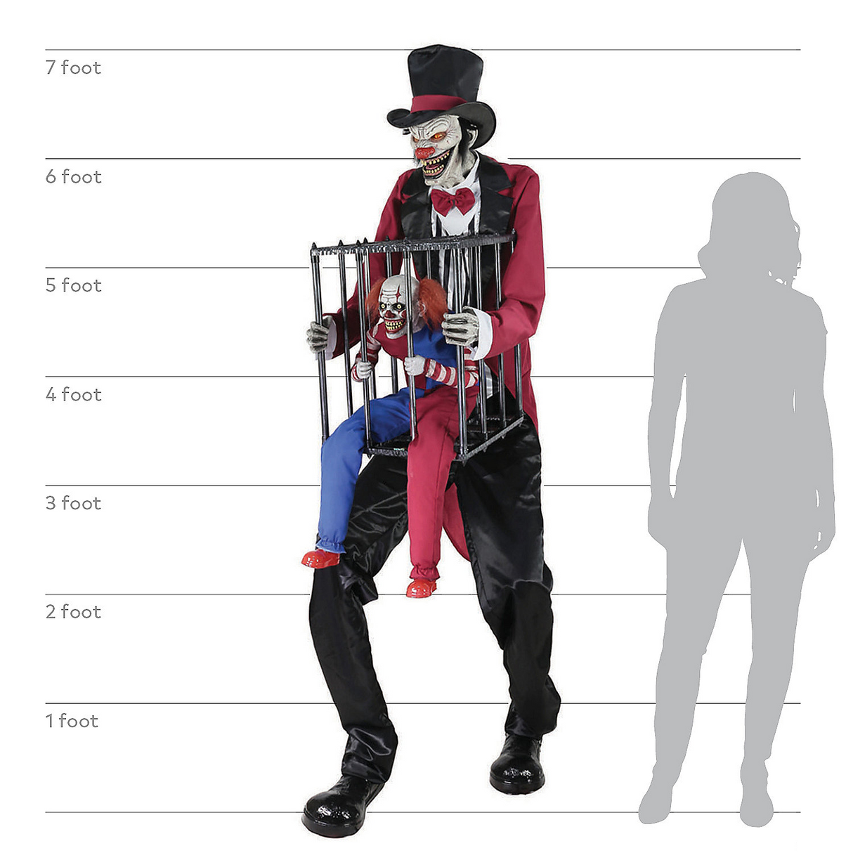 ROTTEN RINGMASTER W CLOWN CAGE