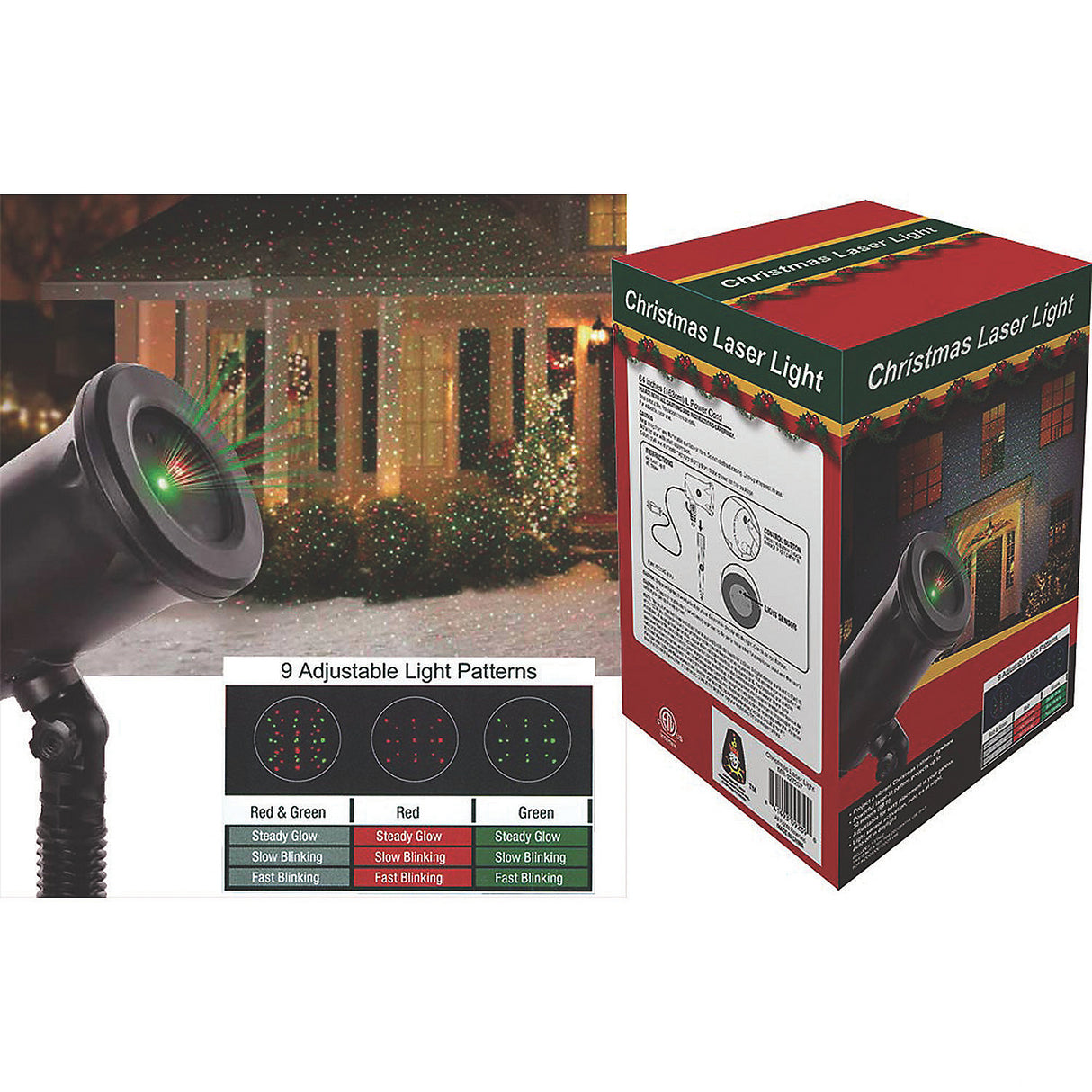 Decorative Christmas Laser Light Projector for Holiday Celebrations and Festive Decor