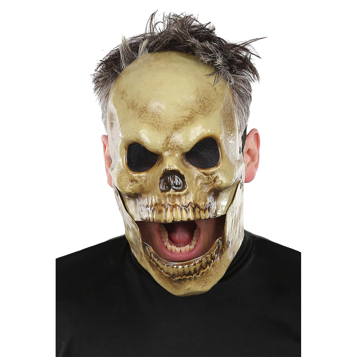 Terrifying Adult Jabber Jaw Bonehead Mask for Halloween Parties and Spooky Gatherings