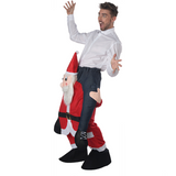 Carry Me Santa Adult Costume for Holiday Parties Festive Events and Funny Costume Fun